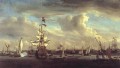 Willem van de Velde The Gouden Leeuw before Amsterdam warships sea warfare